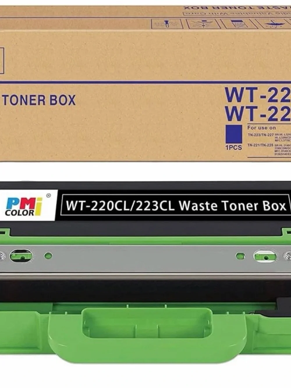 Brother WT-220CL Waste Toner Box in Black and Green